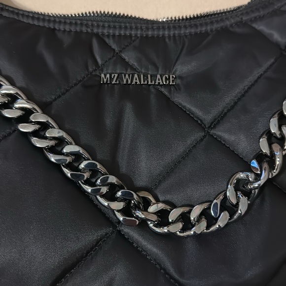MZ Wallace Small Quilted Bowery Shoulder Bag-Black, EUC - Picture 6 of 12